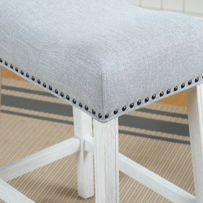 The Gray Barn Barish Backless Saddle Seat Counter Stools (Set of 2)