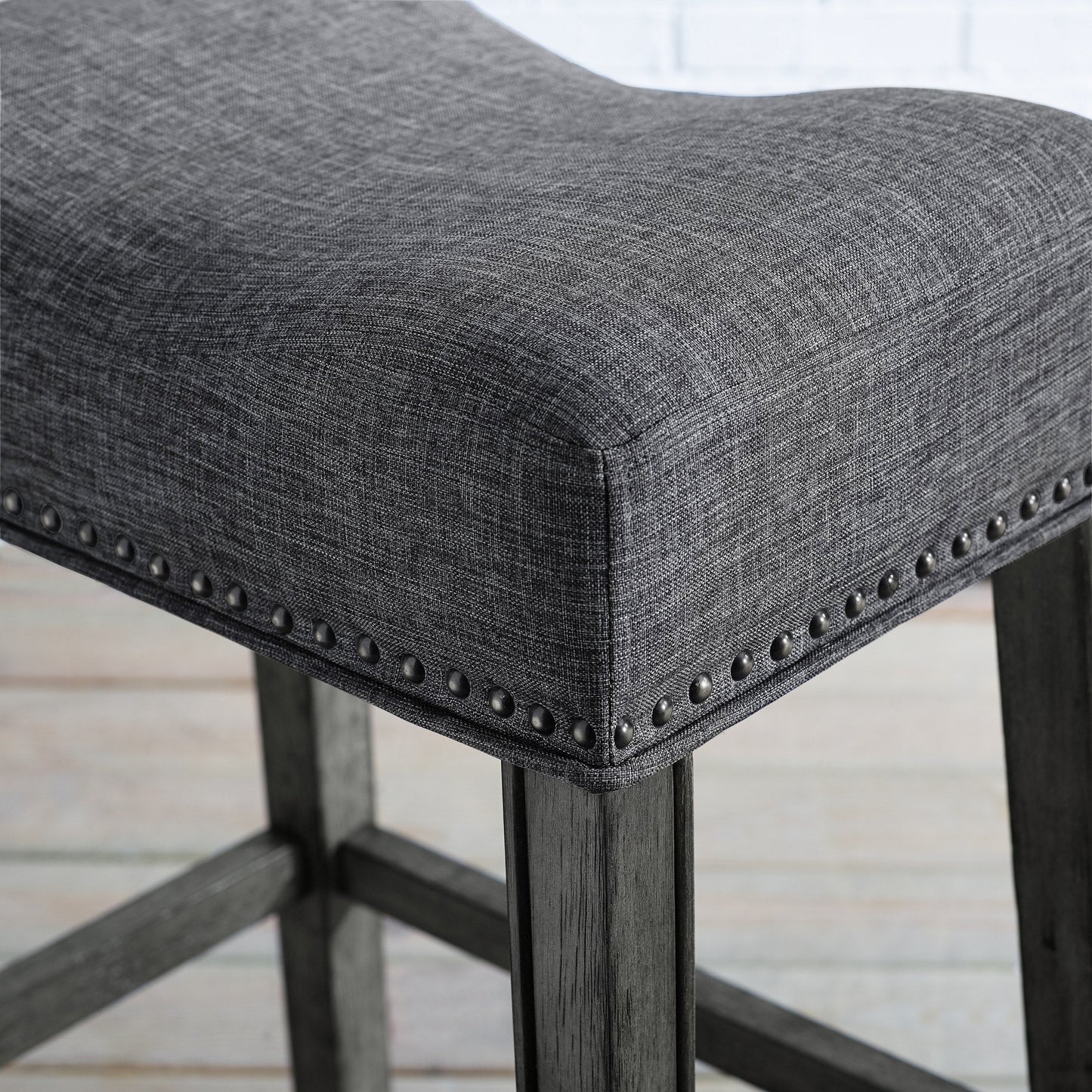 The Gray Barn Barish Backless Saddle Seat Counter Stools (Set of 2)