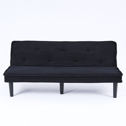 This 66-inch corduroy sofa bed can flexibly adapt to the living room, apartment and bedroom