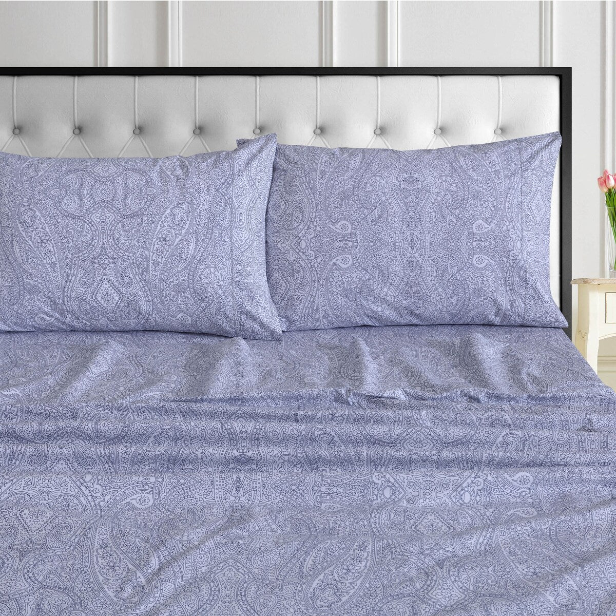 Tribeca Living Organic Cotton 400 Thread Count Percale Extra Deep Pocket Sheet Set