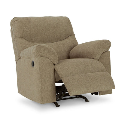 Tul Rocker Recliner Chair, Poly Fiber Foam Fill, Briar Brown Polyester
