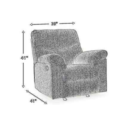 Tul Rocker Recliner Chair, Poly Fiber Foam Fill, Briar Brown Polyester