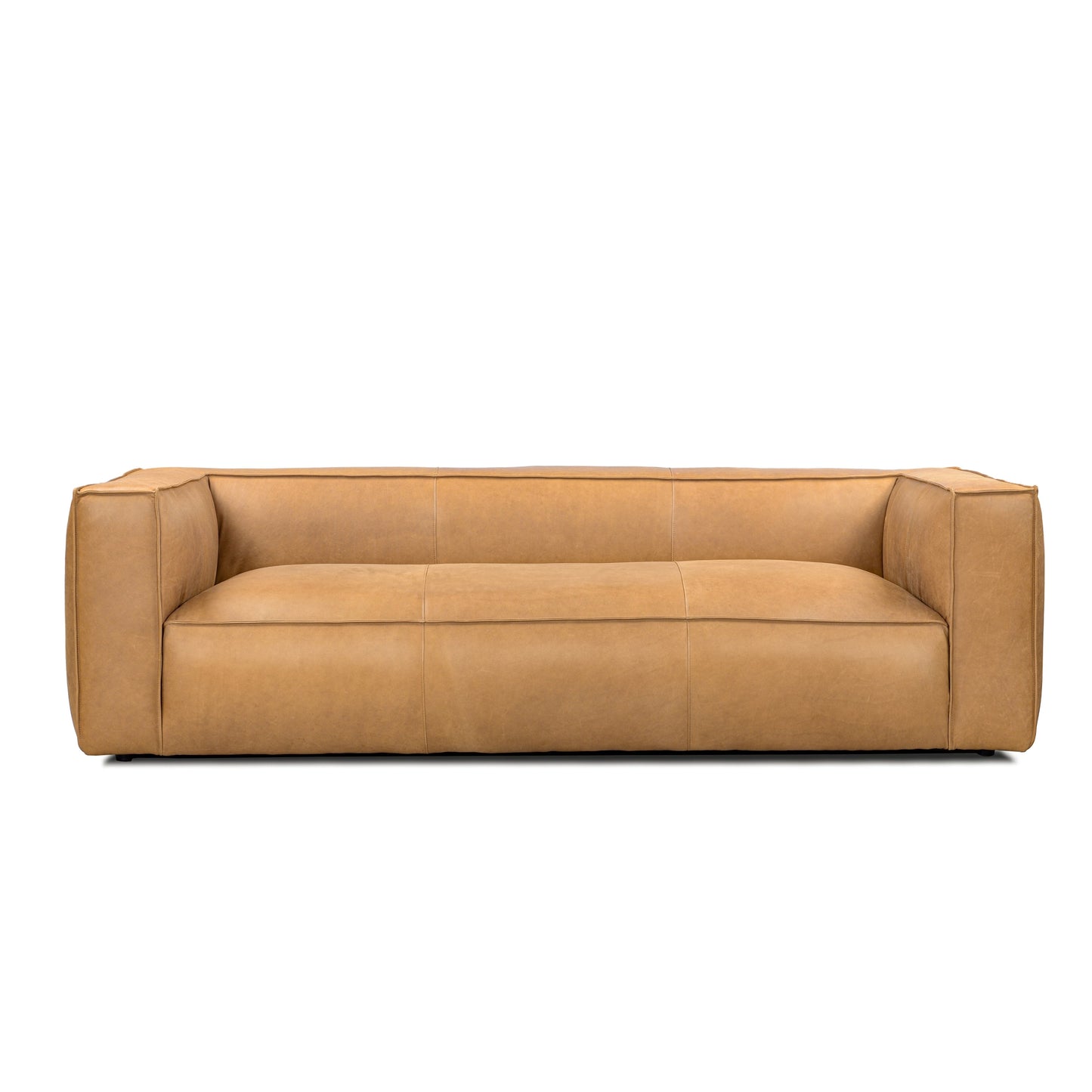 UR livingroom Full Aniline Leather Sofa Modern Genuine Leather Sofa Couch for Living Room - 100W x 43D x 26.25H