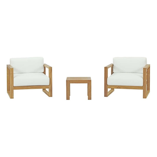 Upland 3 Piece Outdoor Patio Teak Set