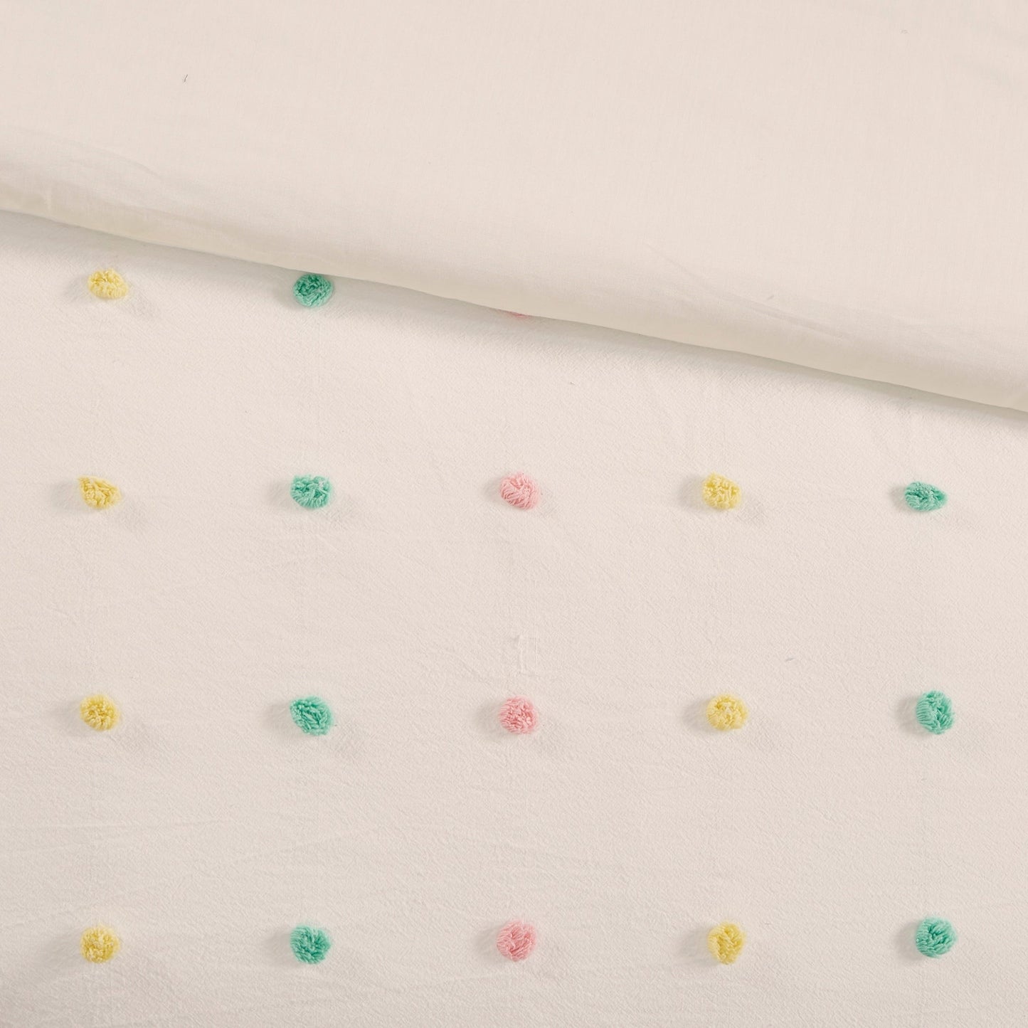 Ensley Cotton Jacquard Pom Pom Comforter Set by Intelligent Design Kids