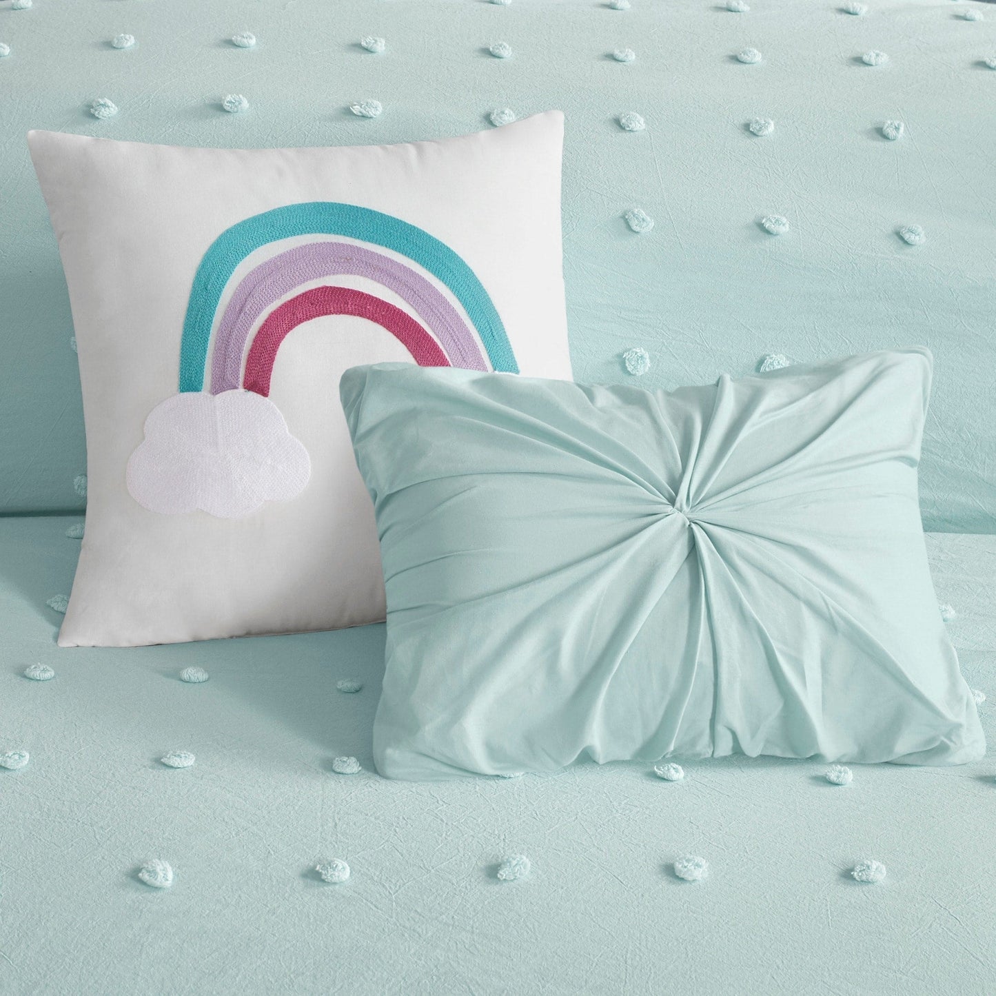 Ensley Cotton Jacquard Pom Pom Comforter Set by Intelligent Design Kids