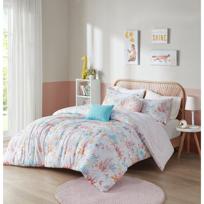 Intelligent Design Kids Kinsley Blush Woodland Animals Cotton Reversible Comforter Set