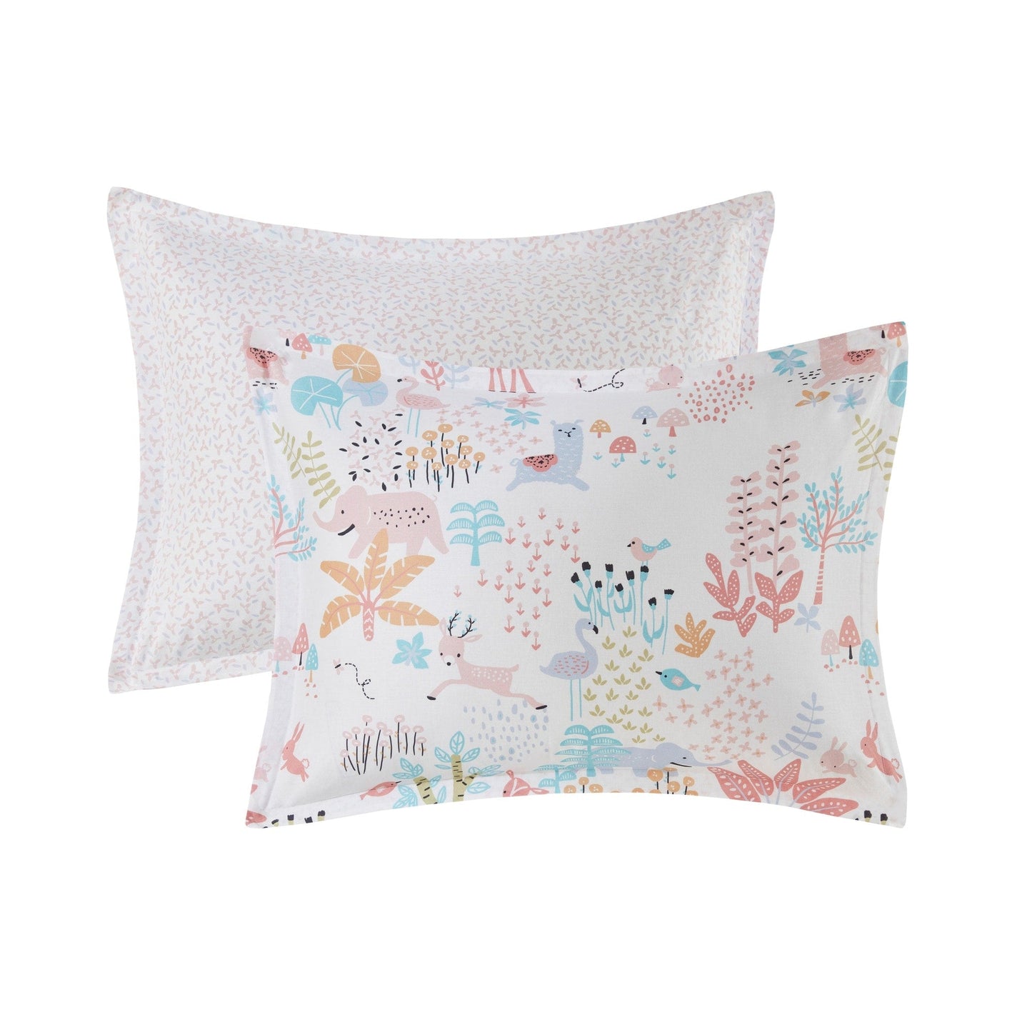 Intelligent Design Kids Kinsley Blush Woodland Animals Cotton Reversible Comforter Set