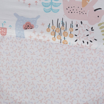 Intelligent Design Kids Kinsley Blush Woodland Animals Cotton Reversible Comforter Set