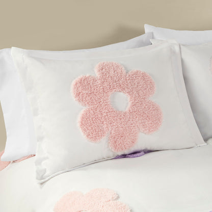 Intelligent Design Kids Madeline Floral Reversible Tufted Chenille Duvet Cover Set