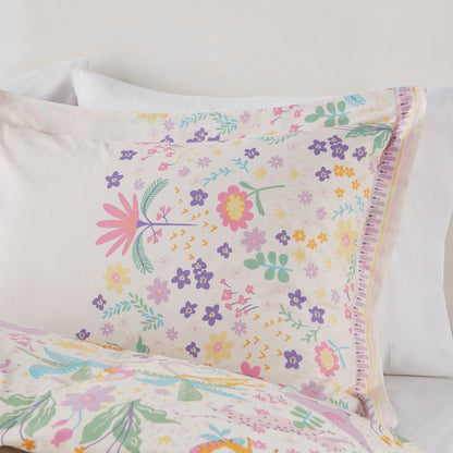 Intelligent Design Kids Thea Floral Reversible Cotton Duvet Cover Set with Throw Pillow