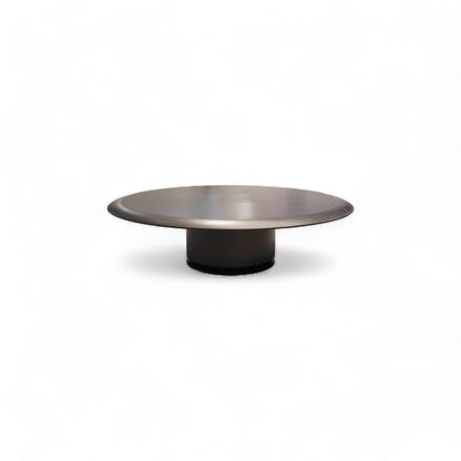 Table basse ronde Cisa en chêne graphite, grande taille