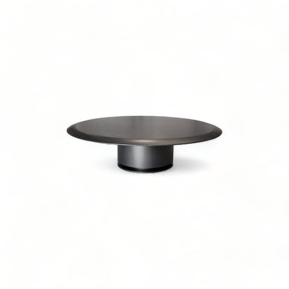 Table basse ronde Cisa en chêne graphite, grande taille
