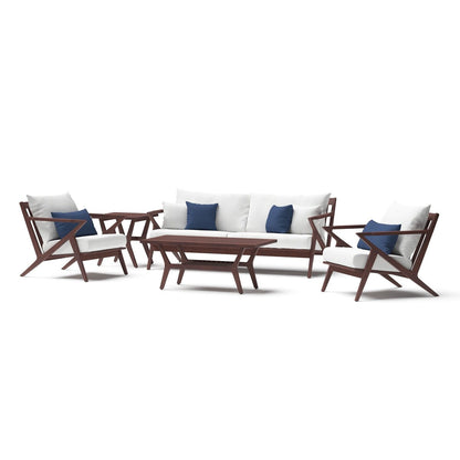 Vaughn 5 Piece Sunbrella Outdoor Patio Seating Set