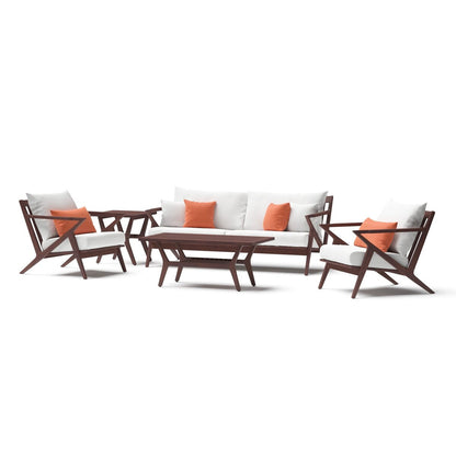 Vaughn 5 Piece Sunbrella Outdoor Patio Seating Set