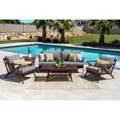 Vaughn 5 Piece Sunbrella Outdoor Patio Seating Set