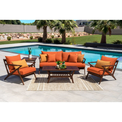 Vaughn 5 Piece Sunbrella Outdoor Patio Seating Set