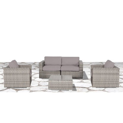 LSI Verona Wicker 5-piece Resort Grade Outdoor Furniture Patio Sofa Set