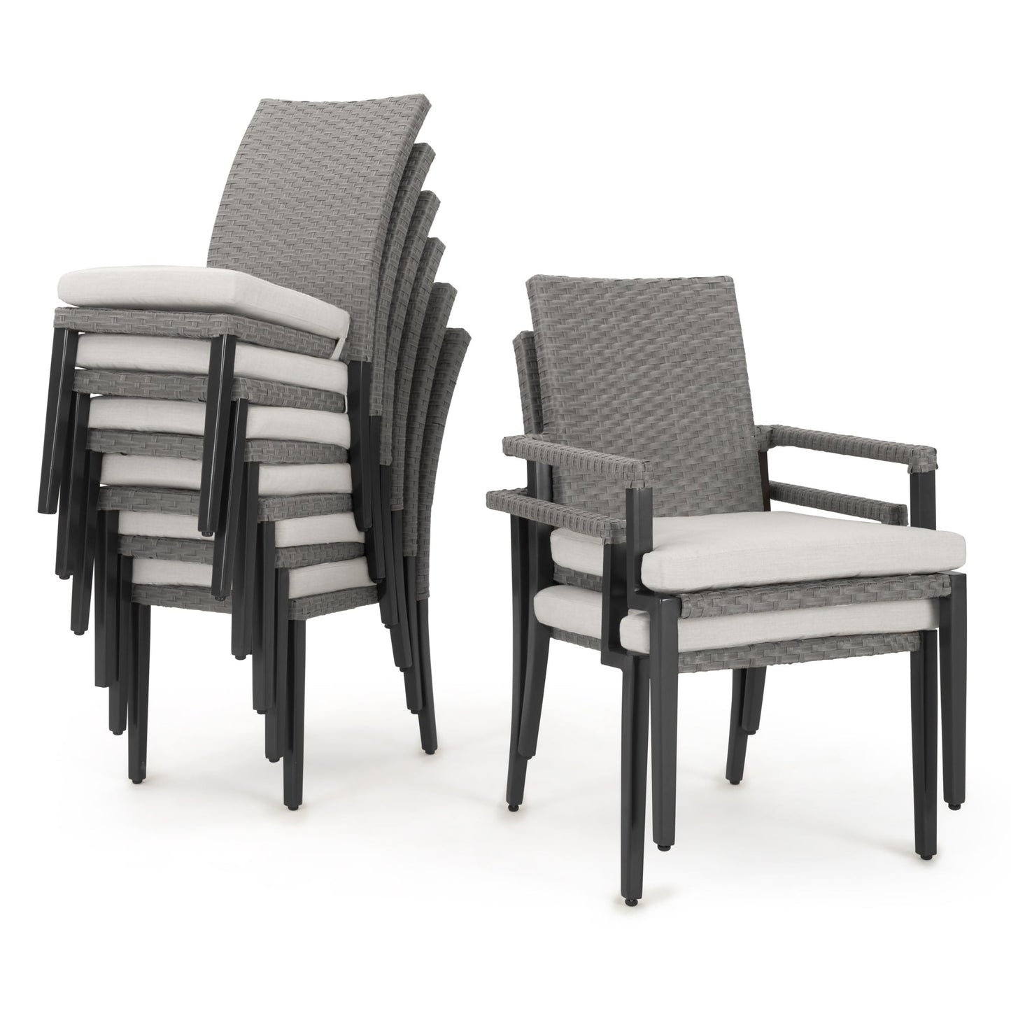 Vistano 9 Piece Sunbrella Outdoor Patio Dining Set - Gray