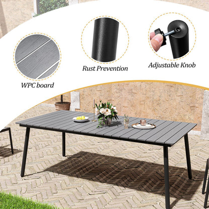 VredHom 9-Piece Outdoor Patio Dining Table Set with Stackable Chairs - Set of 9