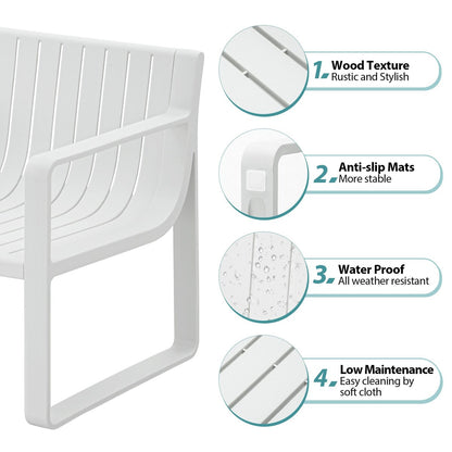 Werph 4 Person Patio Furniture Set, Outdoor Furniture Patio Table and Chairs Set