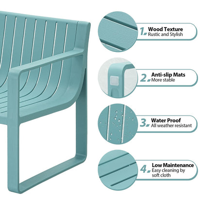Werph 4 Person Patio Furniture Set, Outdoor Furniture Patio Table and Chairs Set