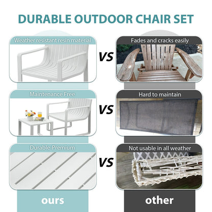 Werph 4 Person Patio Furniture Set, Outdoor Furniture Patio Table and Chairs Set