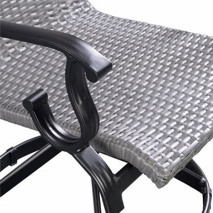 Westin Aluminum & Wicker Swivel Rocking 5pc Dining Set