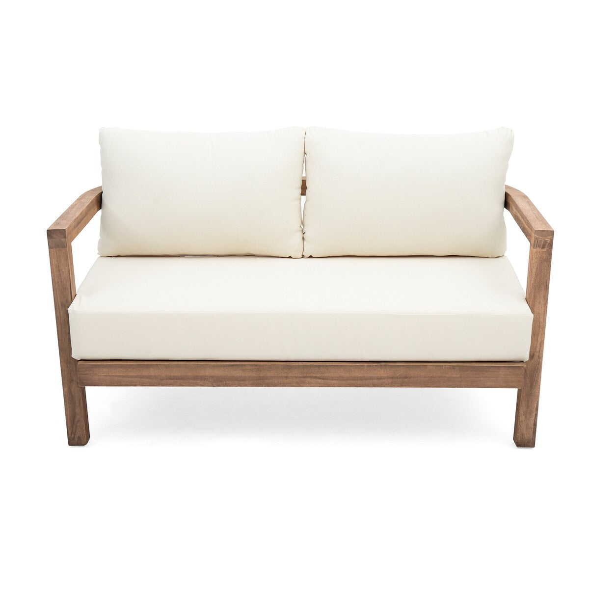 Wichita Outdoor 5-piece Acacia Wood Chat Set with Cushions by Christopher Knight Home