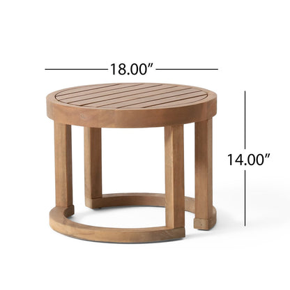 Wichita Outdoor 5-piece Acacia Wood Chat Set with Cushions by Christopher Knight Home