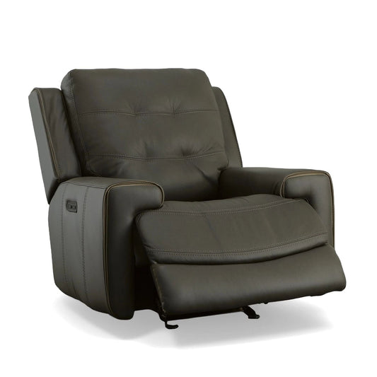 Wicklow Leather Power Gliding Recliner with Power Headrest by Flexsteel