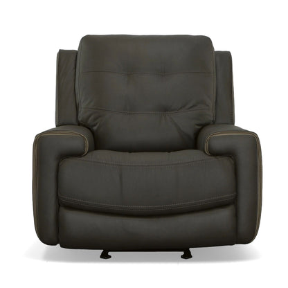 Wicklow Leather Power Gliding Recliner with Power Headrest by Flexsteel