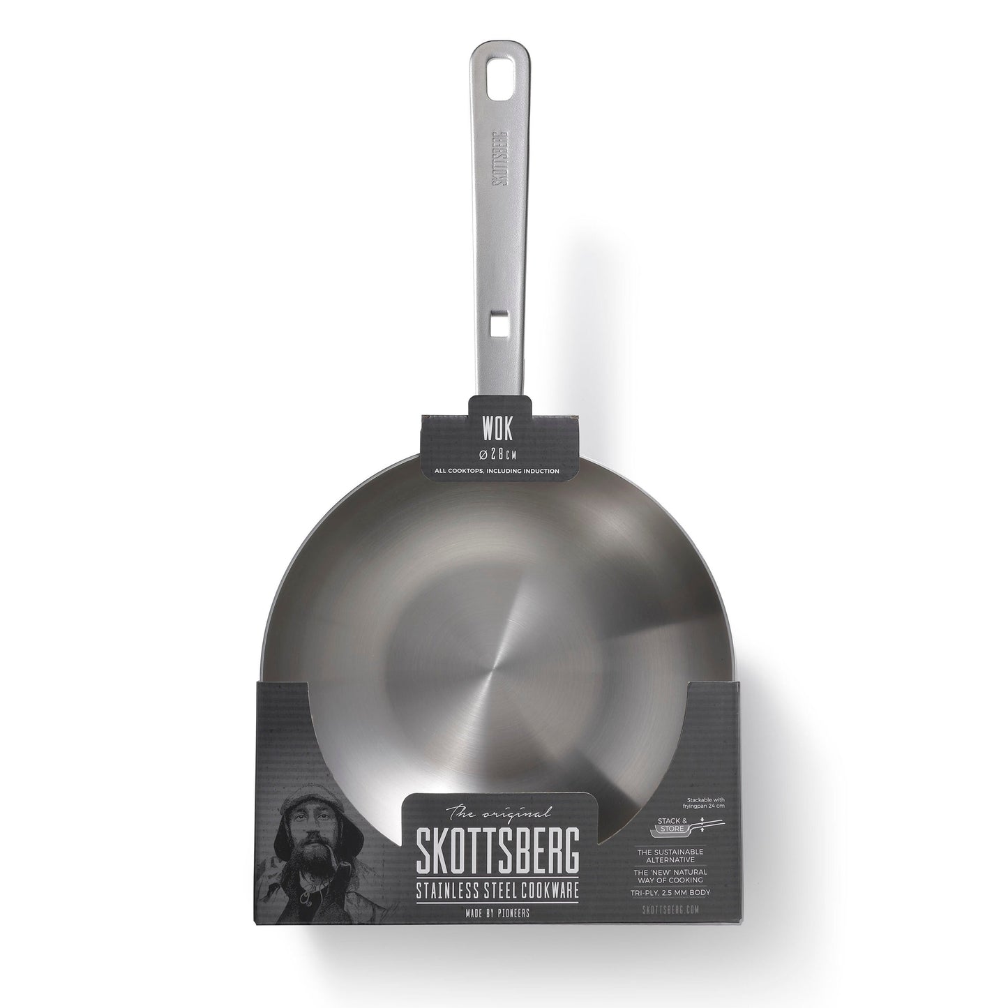 Skottsberg 11 in. Stainless Steel Wok