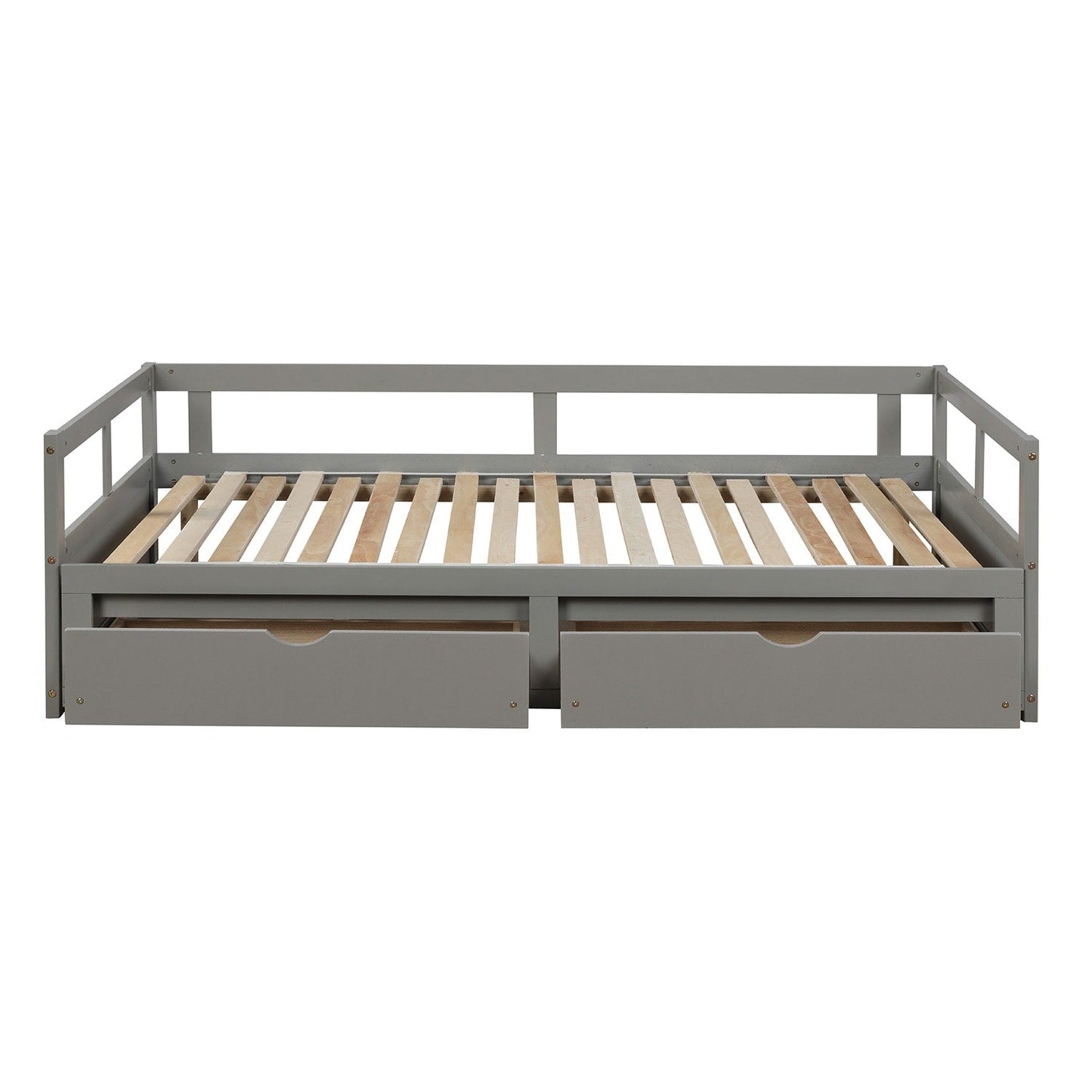 Twin to King Wood Daybed with Trundle and Drawers
