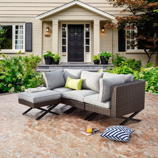 Patio Festival X-Leg 4-Piece Outdoor Sofa