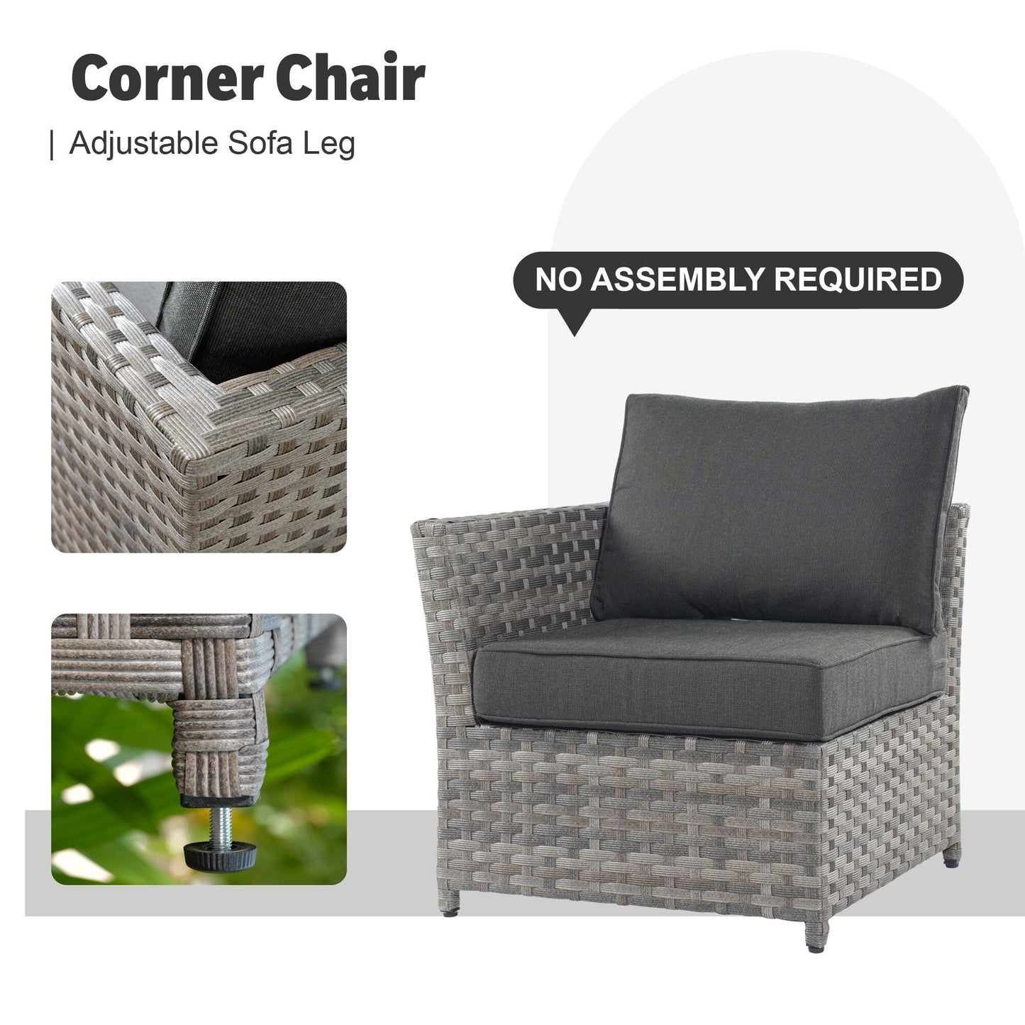 XIZZI 13-piece Outdoor Patio Wicker Furniture Set with Fire Table