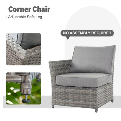 XIZZI 13-piece Outdoor Patio Wicker Furniture Set with Fire Table