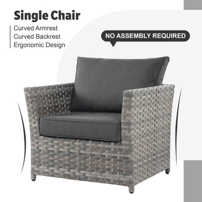 XIZZI 13-piece Outdoor Patio Wicker Furniture Set with Fire Table