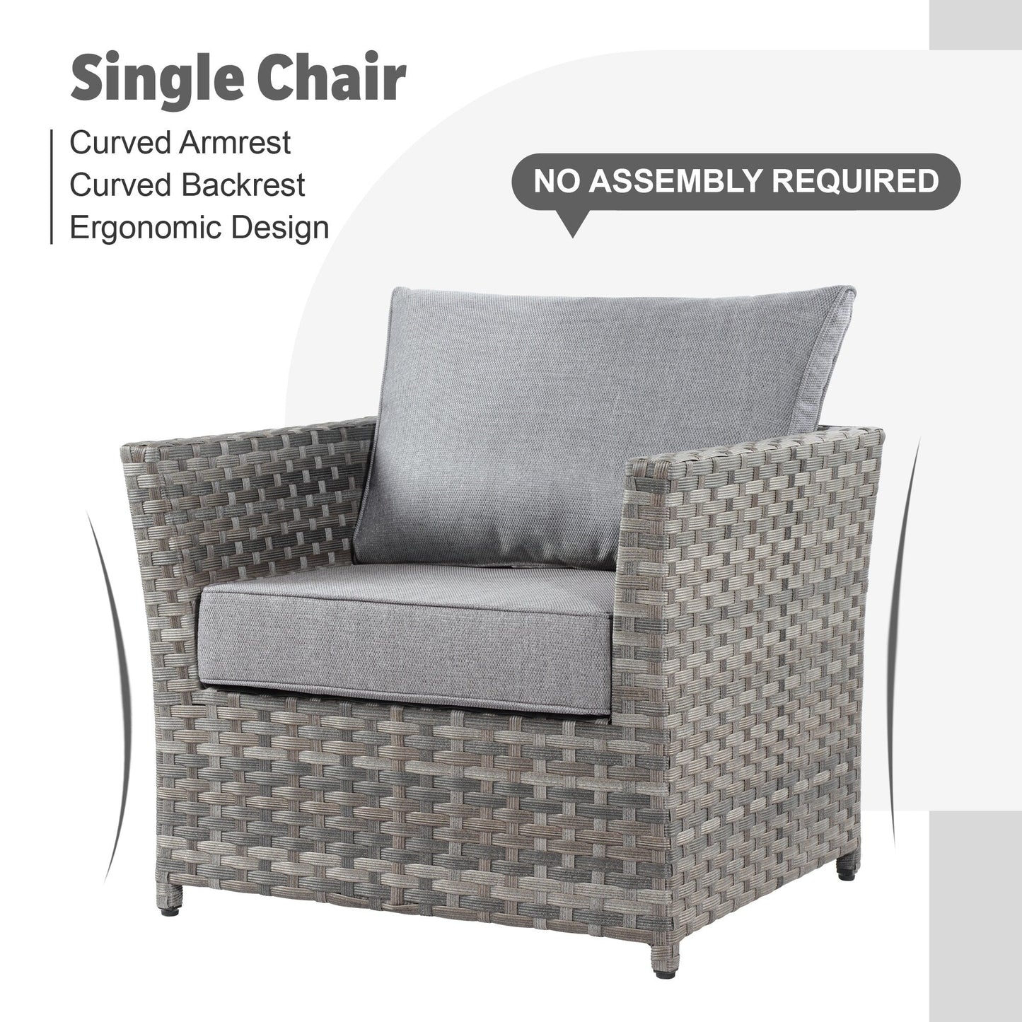 XIZZI 13-piece Outdoor Patio Wicker Furniture Set with Fire Table