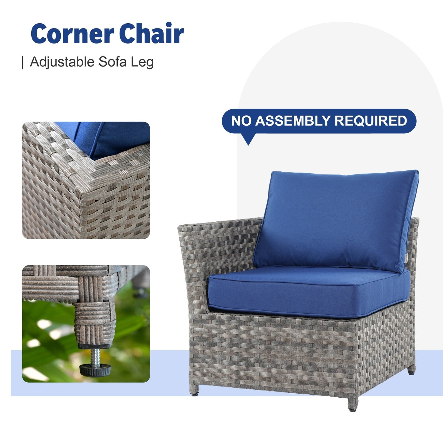 XIZZI 13-piece Outdoor Patio Wicker Furniture Set with Fire Table