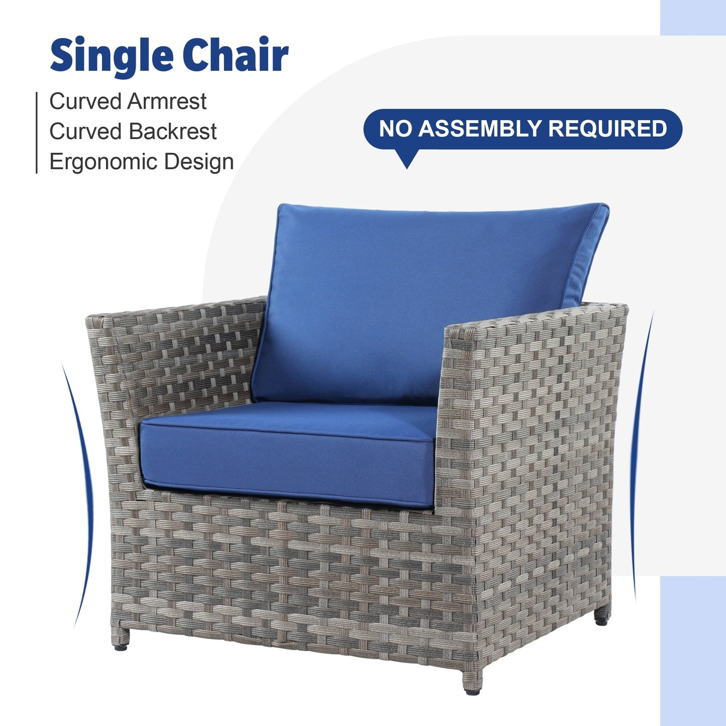 XIZZI 13-piece Outdoor Patio Wicker Furniture Set with Fire Table