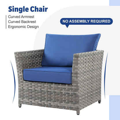 XIZZI 13-piece Outdoor Patio Wicker Furniture Set with Fire Table