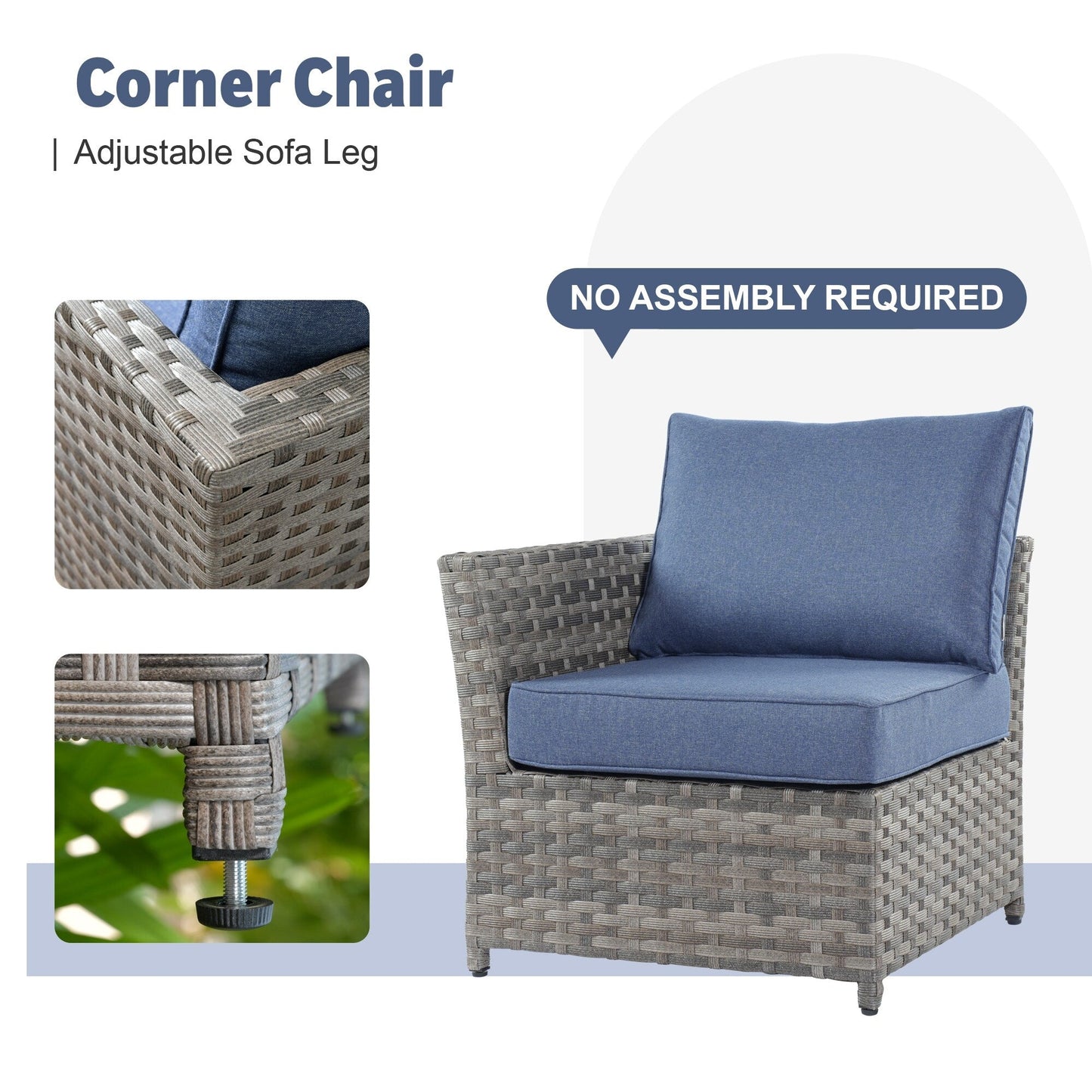 XIZZI 13-piece Outdoor Patio Wicker Furniture Set with Fire Table