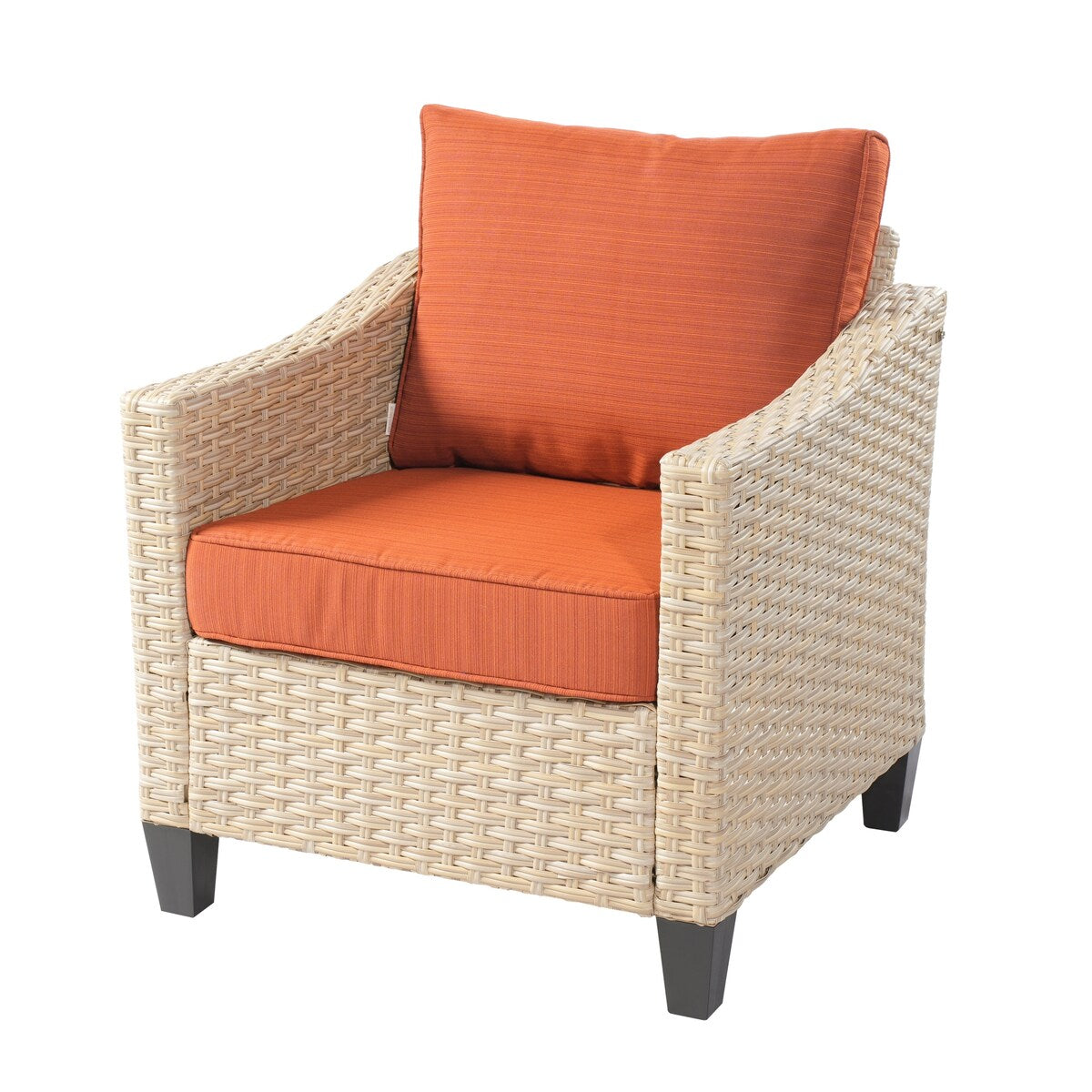 XIZZI 6-piece Patio Wicker Furniture with Wood Burning Fire Pit