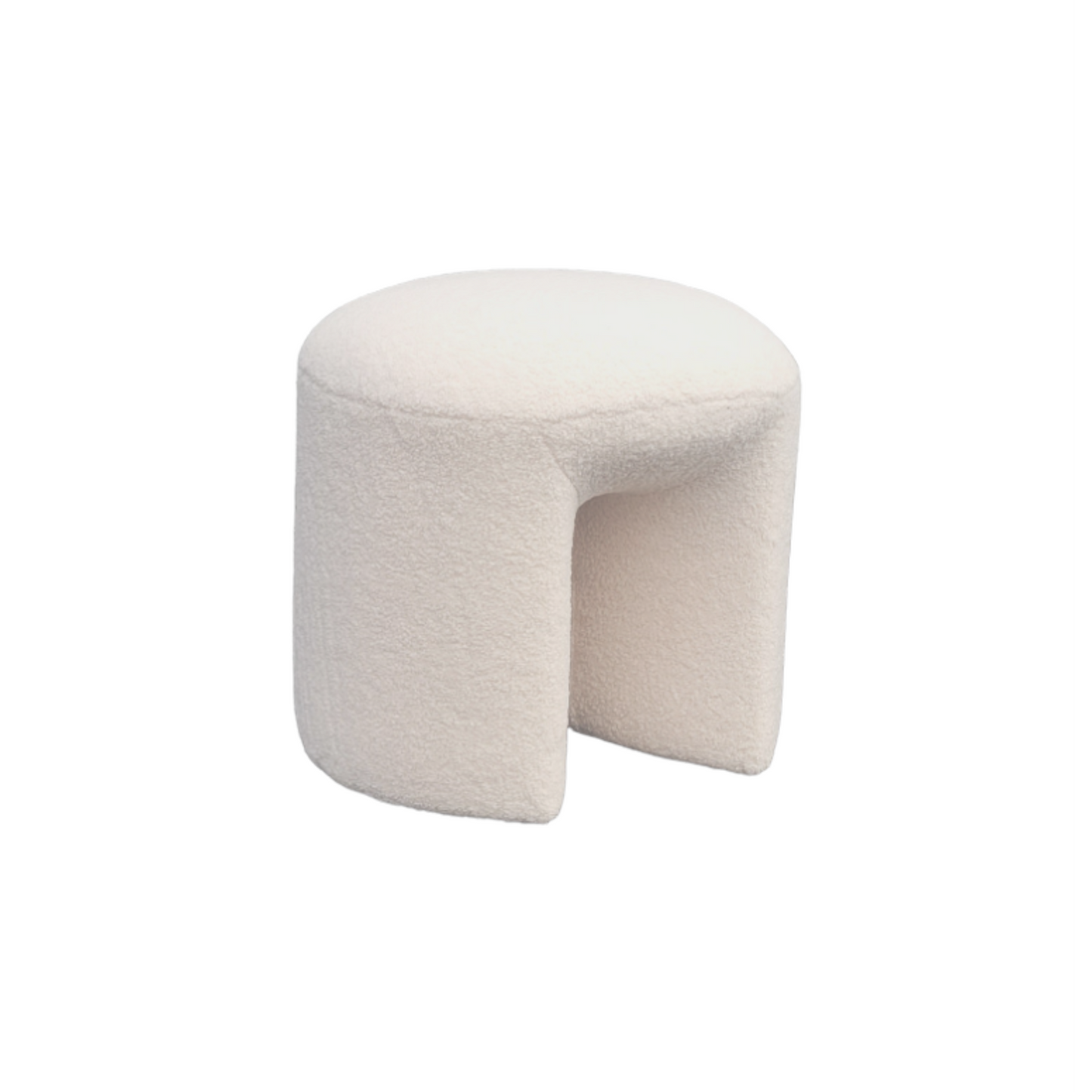 Tabouret Nevada White Boucle