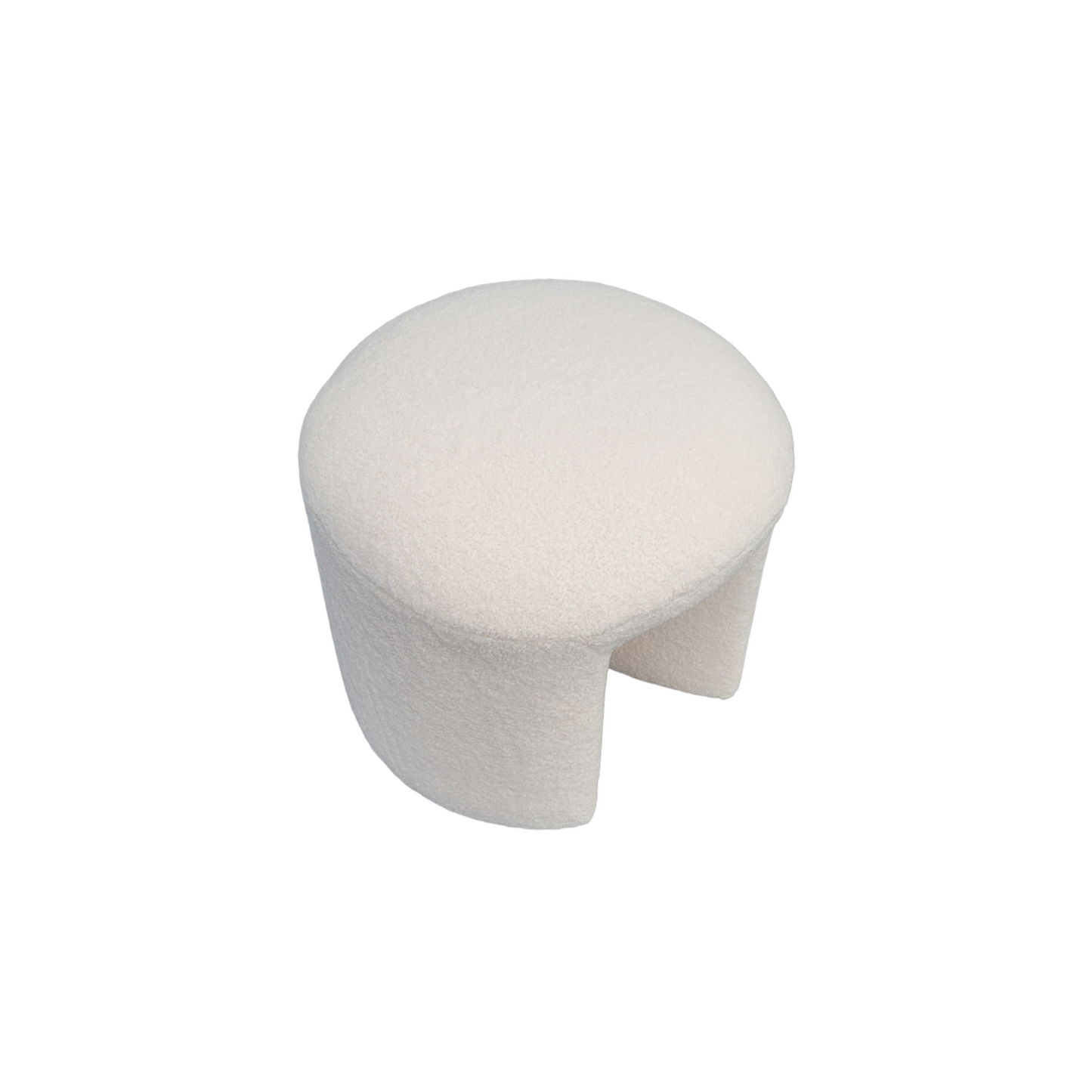 Tabouret Nevada White Boucle