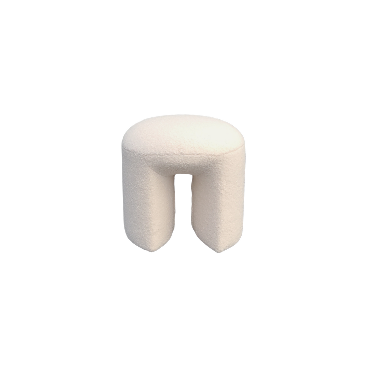 Tabouret Nevada White Boucle