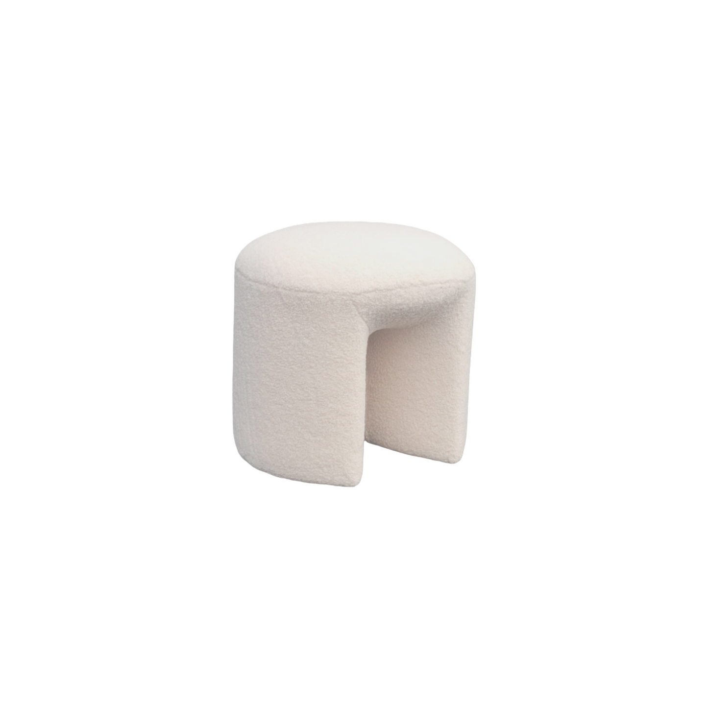 Tabouret Nevada White Boucle