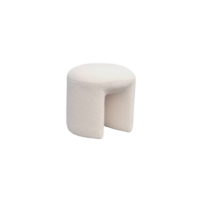 Tabouret Nevada White Boucle