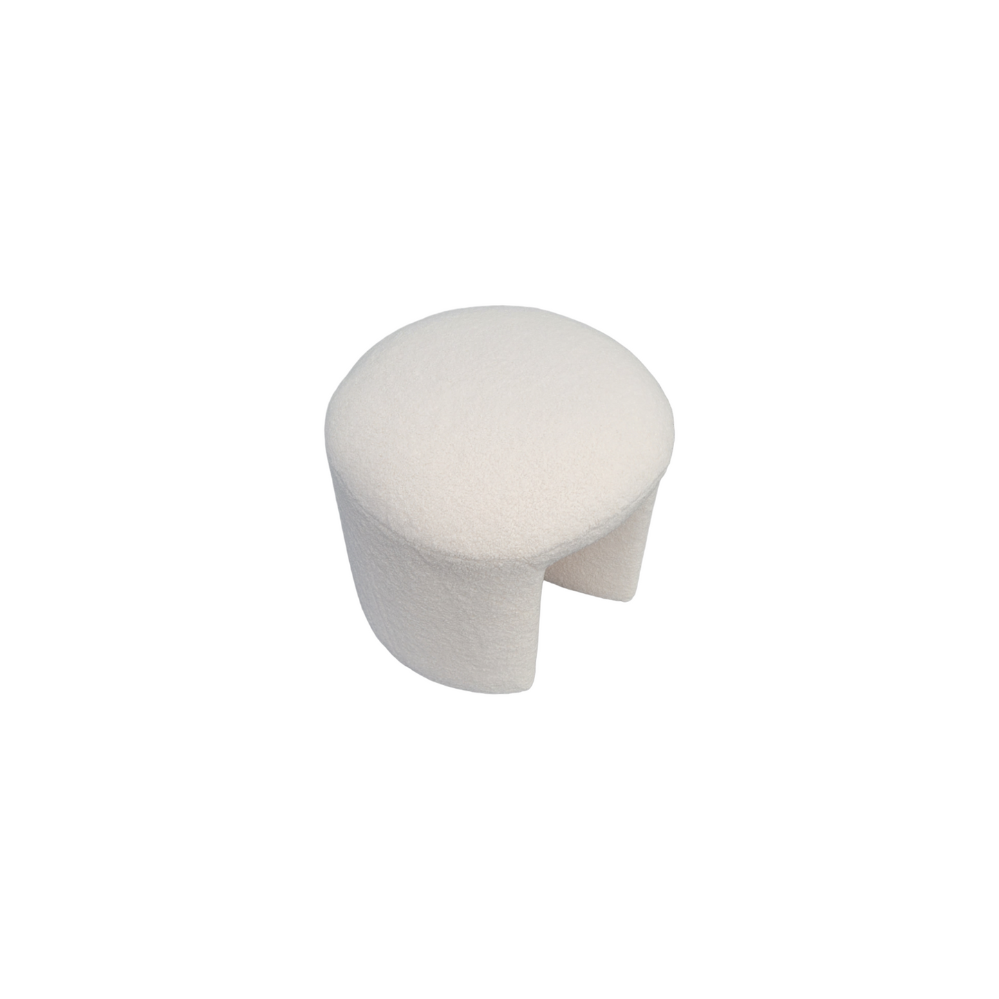 Tabouret Nevada White Boucle